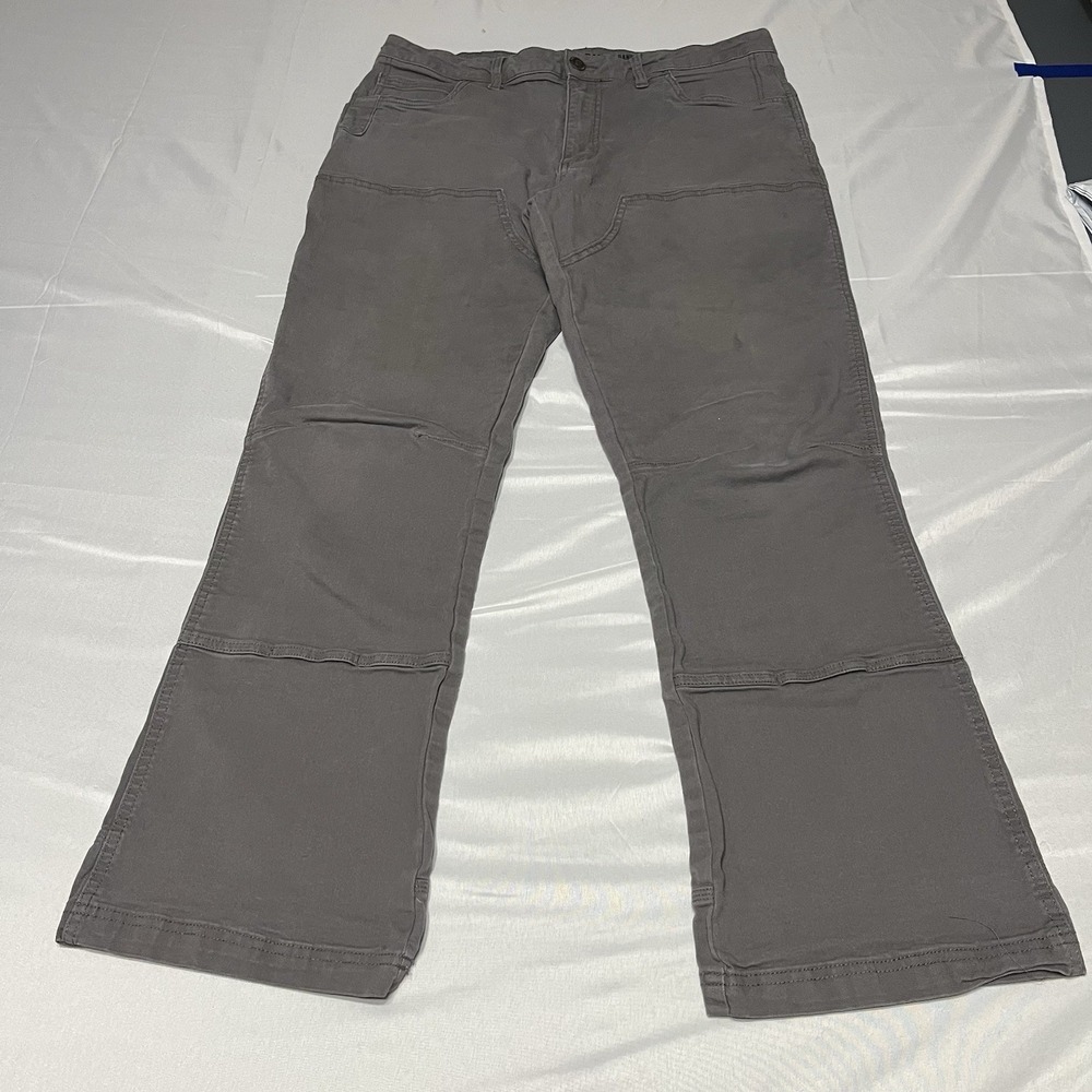 RedHead Ranch Fit Pants Mens 34x30 Gray Boot Cut Double Knee Stretch